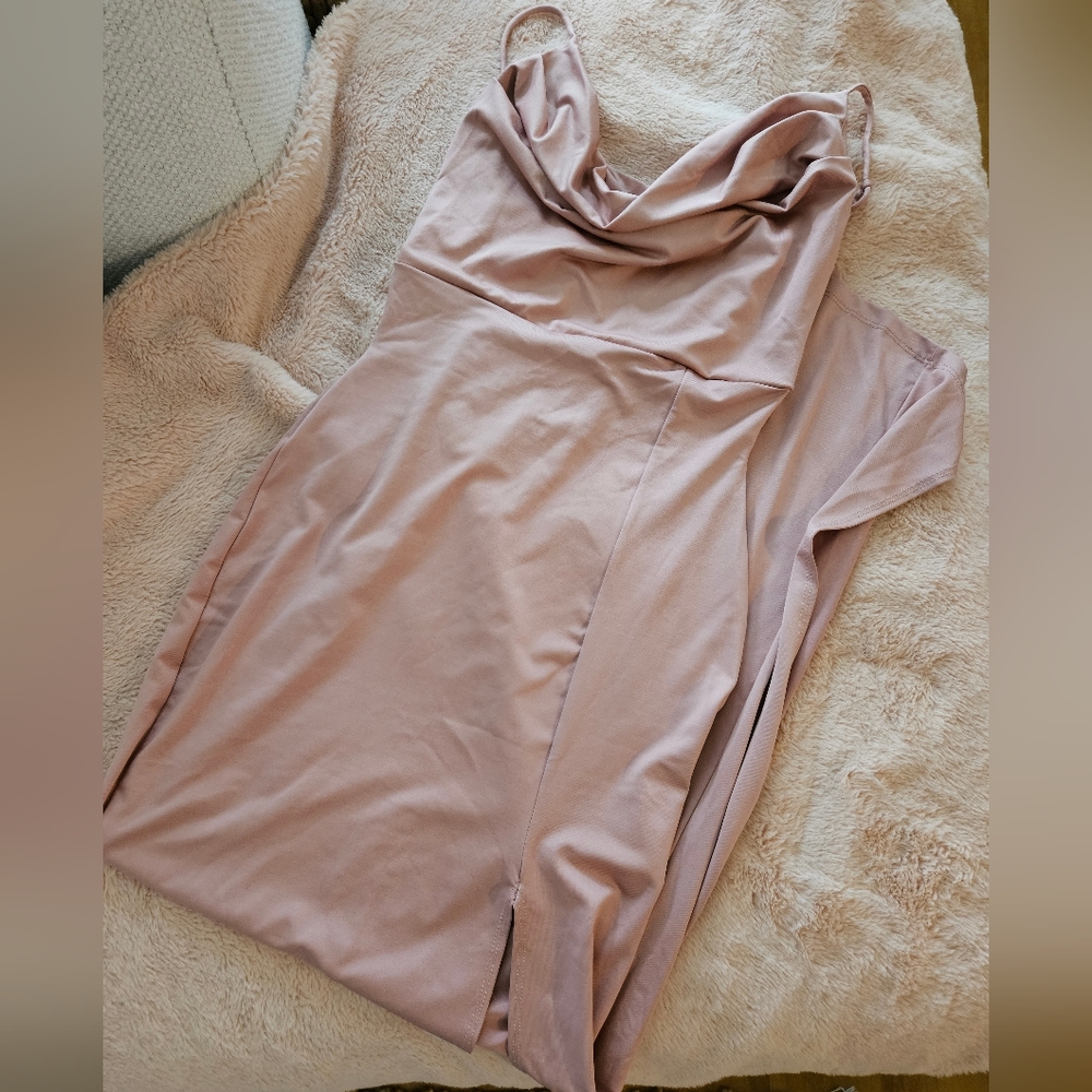 Fashion Nova Eyes On Your Cowl Maxi Dress - M / Pink